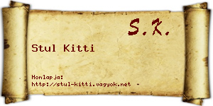 Stul Kitti névjegykártya
